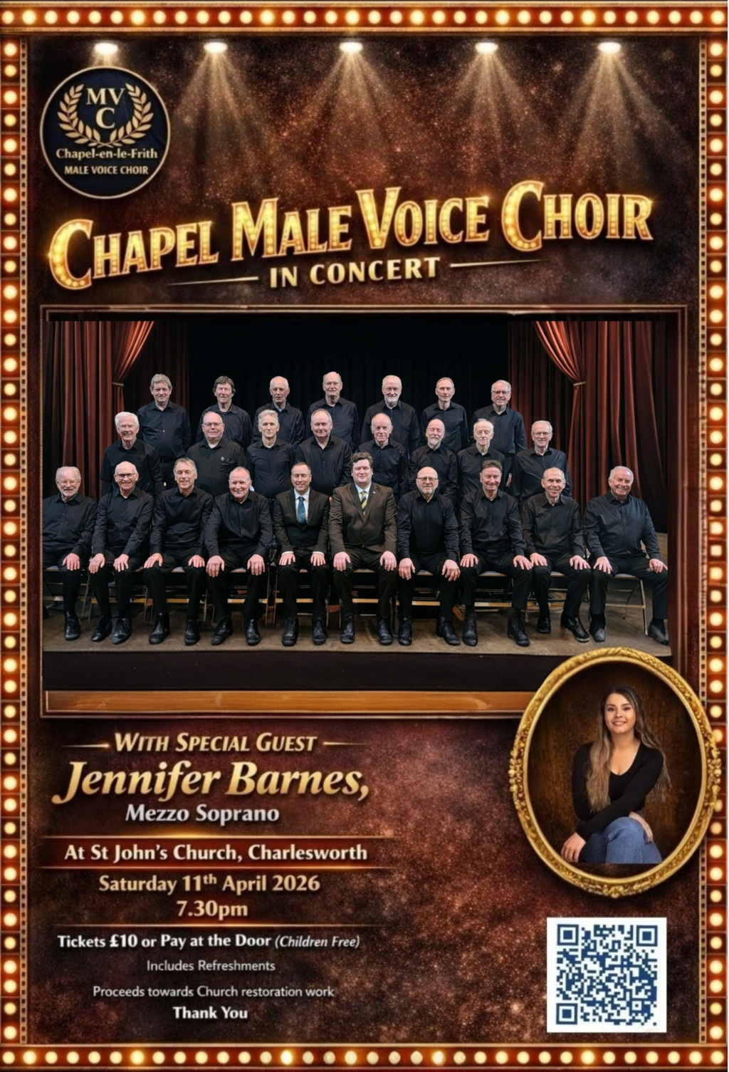 Poster advertising Charlesworth concert 11th April 2026