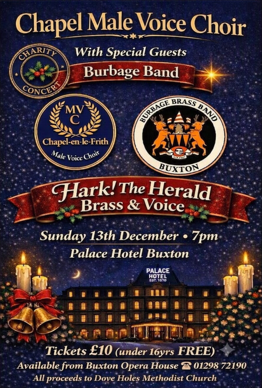 Poster advertising Hark The Herald Concert 13th December 2026