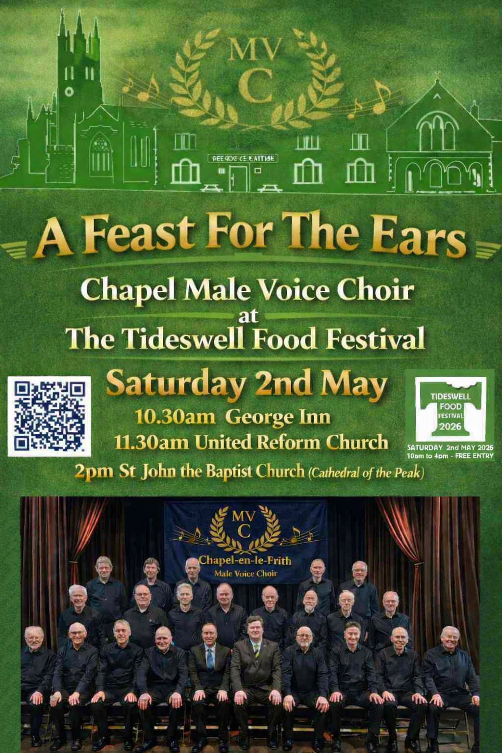 Poster advertising Tideswell concert 2nd May 2026